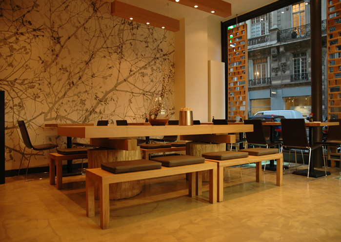 Conception et Design : Sushi Shop - table centrale - hazard Studio